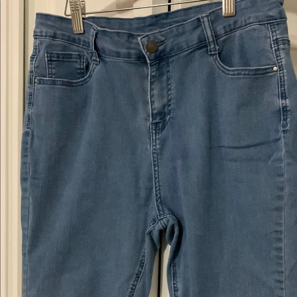 Blue High Rise Jeans with Smooth Denim